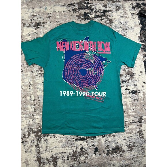 VTG New Kids on the Block 1989 90s Sold Out Tour Single Stitch T-Shirt Sz L EUC - Picture 7 of 14
